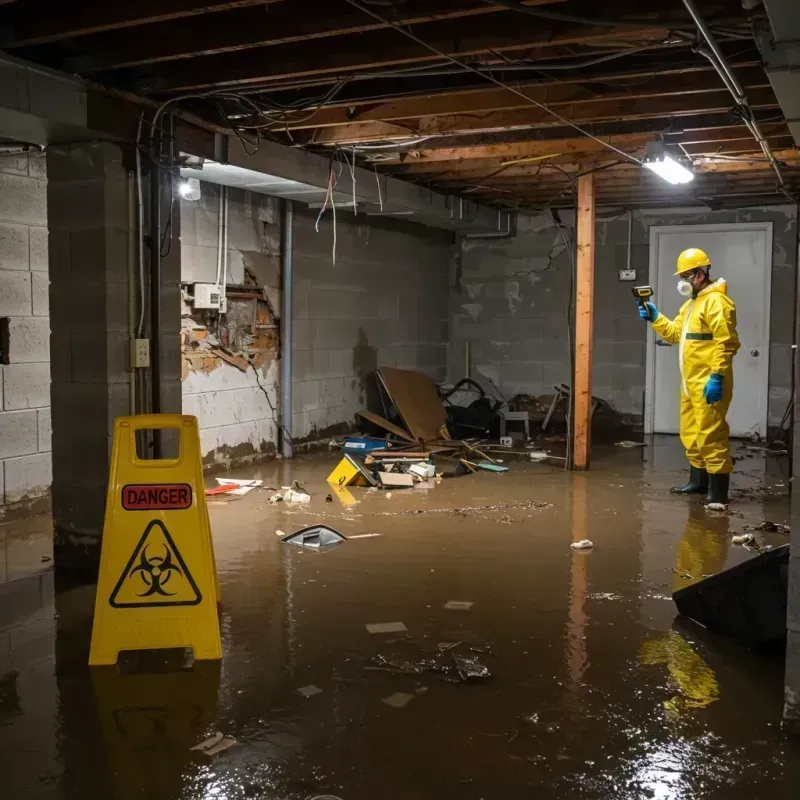 Flooded Basement Electrical Hazard in Cedar Falls, IA Property