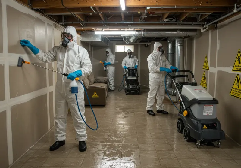 Basement Moisture Removal and Structural Drying process in Cedar Falls, IA